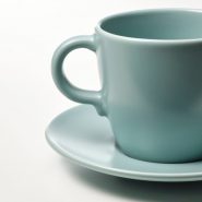 فنجان و نعلبکی نسکافه خوری ایکیا مدل FARGKLAR