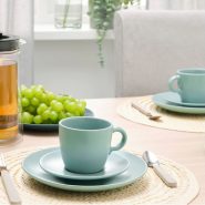 فنجان و نعلبکی نسکافه خوری ایکیا مدل FARGKLAR