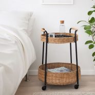 ترولی حصیری دست بافت ایکیا مدل LUBBAN